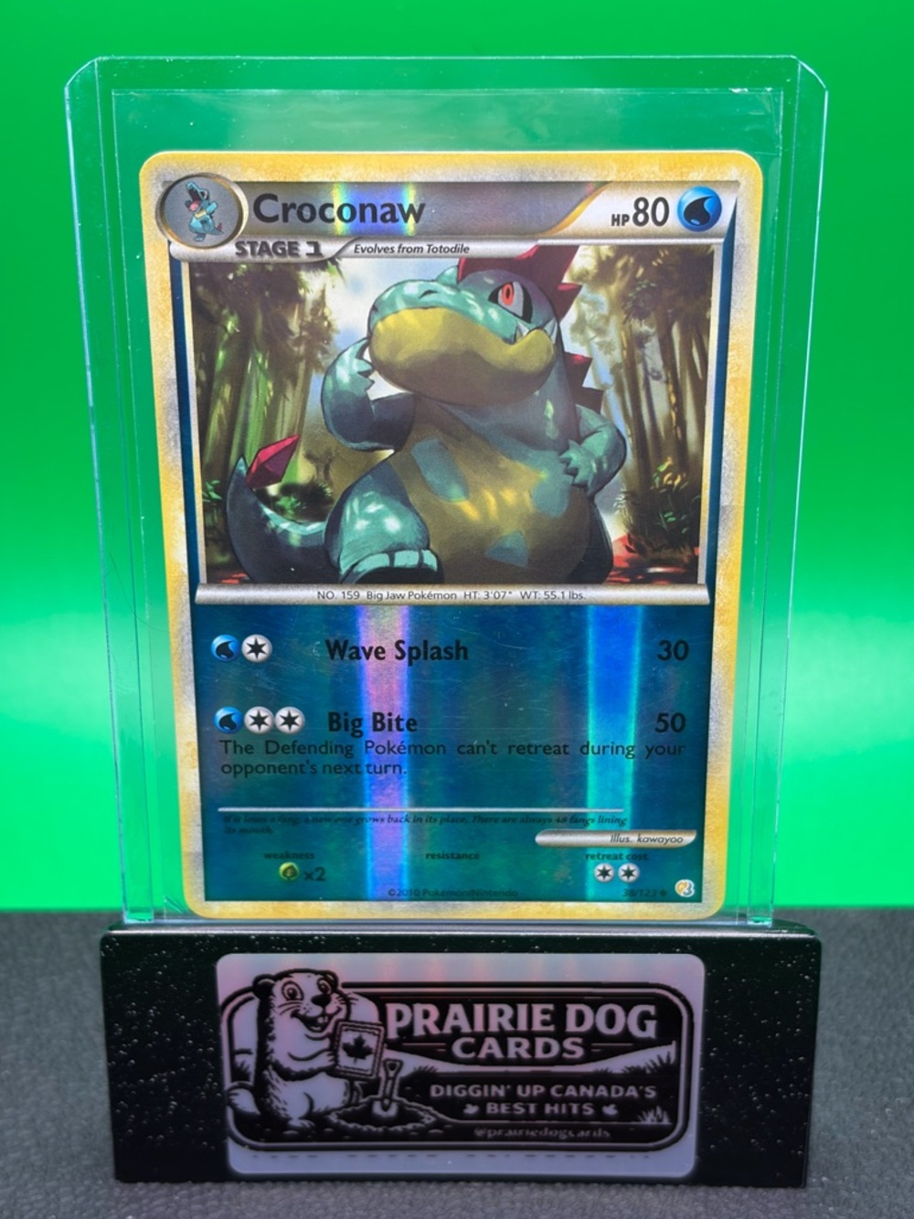 Heart Gold Soul Silver Reverse Holo Croconaw Pokemon Trading Card